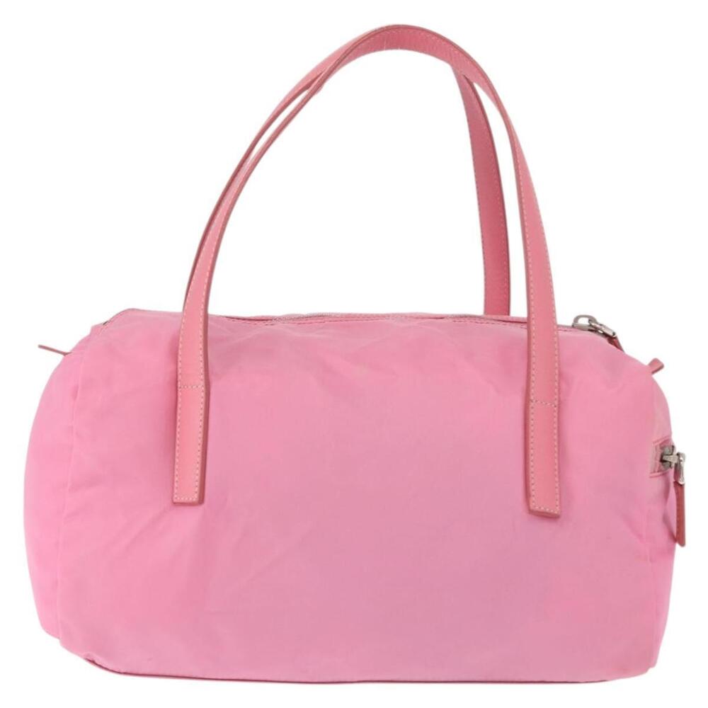 PRADA Hand Bag Nylon Pink Silver Auth 154369 - Picture 2 of 16
